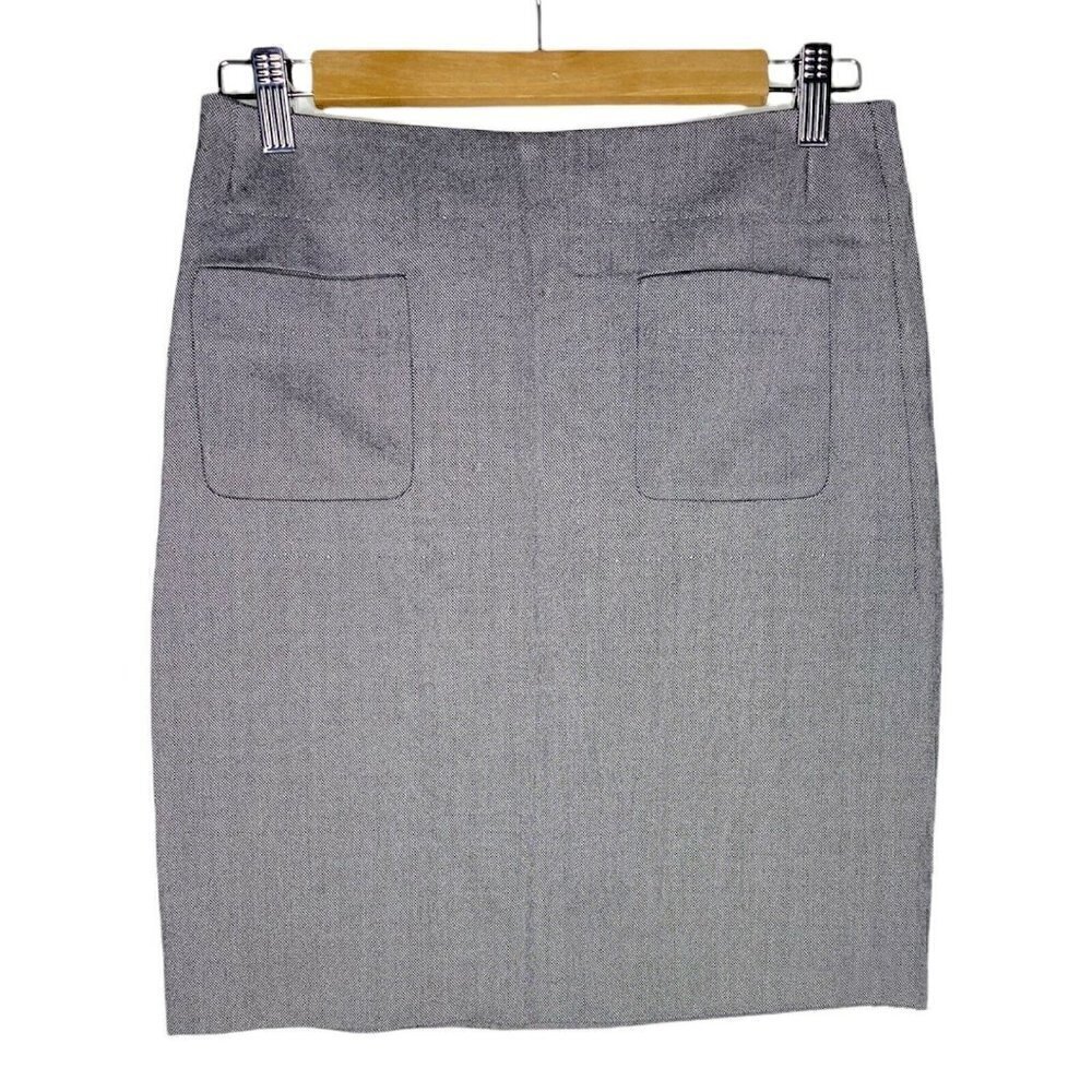 Chloé Skirt Size T36 XS Wool Silk NEW Grey Pockets Mini Business Professional